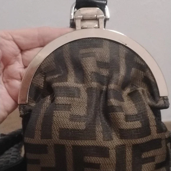 Fendi Vintage Y2K Dk Brown Leather Spy Bag Lk New Perfect! - Picture 9 of 14